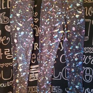 Pixielane brand Long leggings in paint splatter